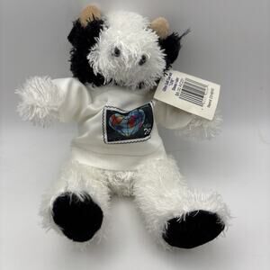 Wonderland USPS Cow Plushie With “I Luv U” Sign Language Stamp T-shirt